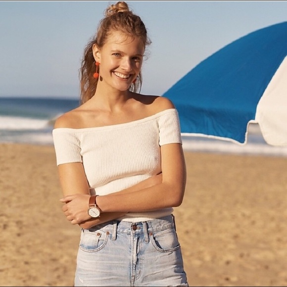 Madewell off the shoulder top. - Picture 1 of 6